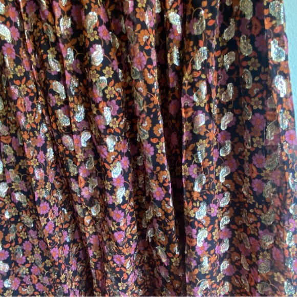 Kobi Halperin NEW High-Low Hi Lo Vanessa Dress Strappy Floral Metallic - Picture 12 of 16